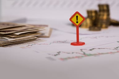 Getty Warning Sign Money Stock Chart