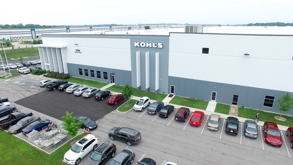 The exterior of Kohl's ecommerce fulfillment center in Indiana.