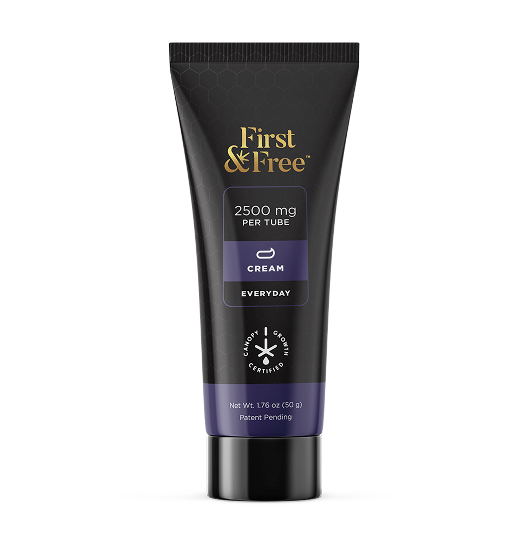 A tube of First & Free Everyday topical.