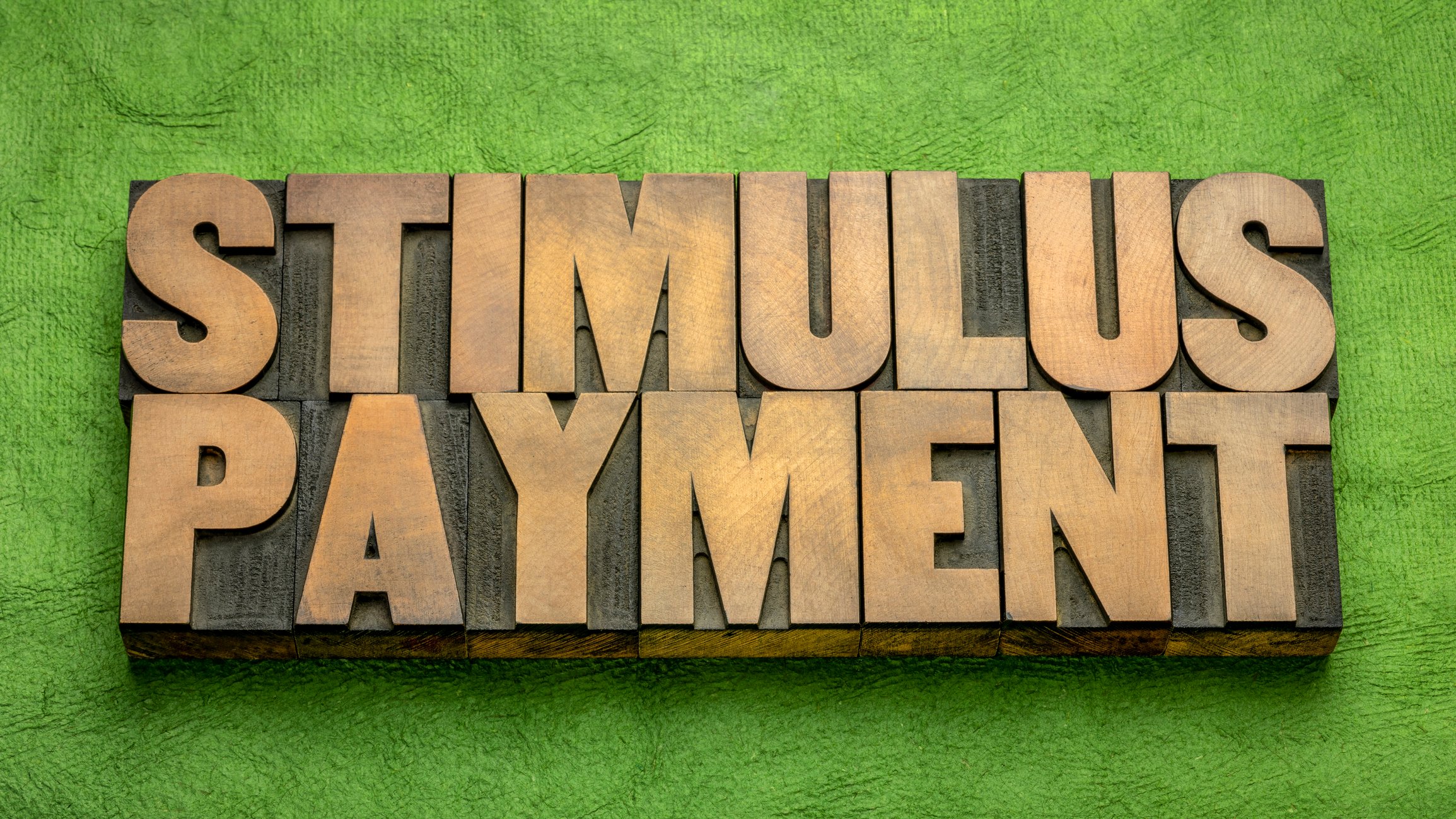 An image says stimulus payment.
