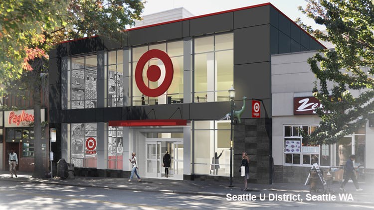 The entrance to a Target store in Seattle.