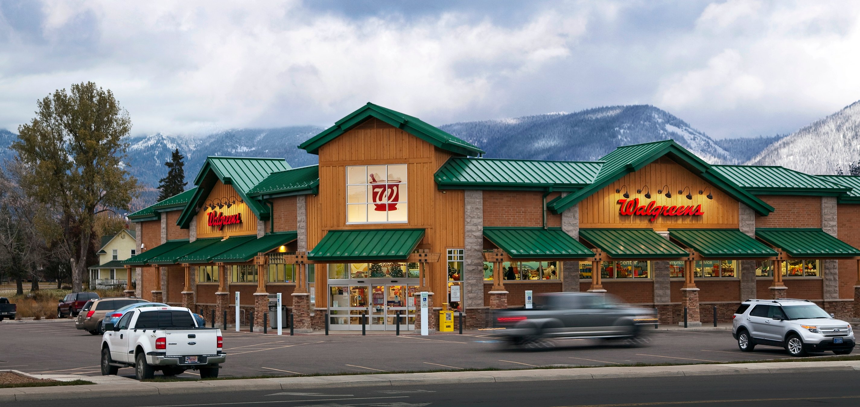 Exterior of a Walgreens in Whitefish, Montana.