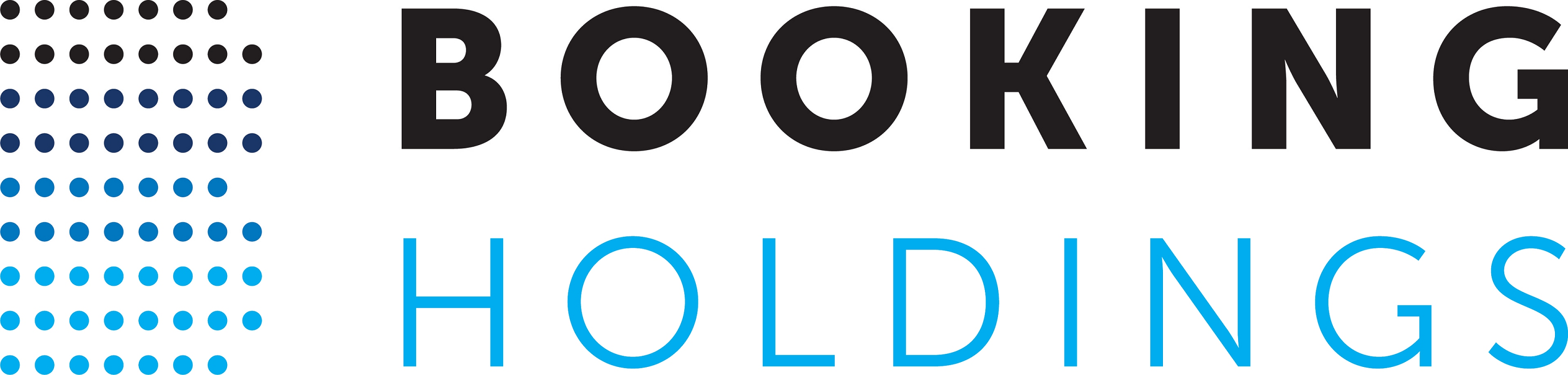 Booking Holdings logo of a stylized B in different colored dots.