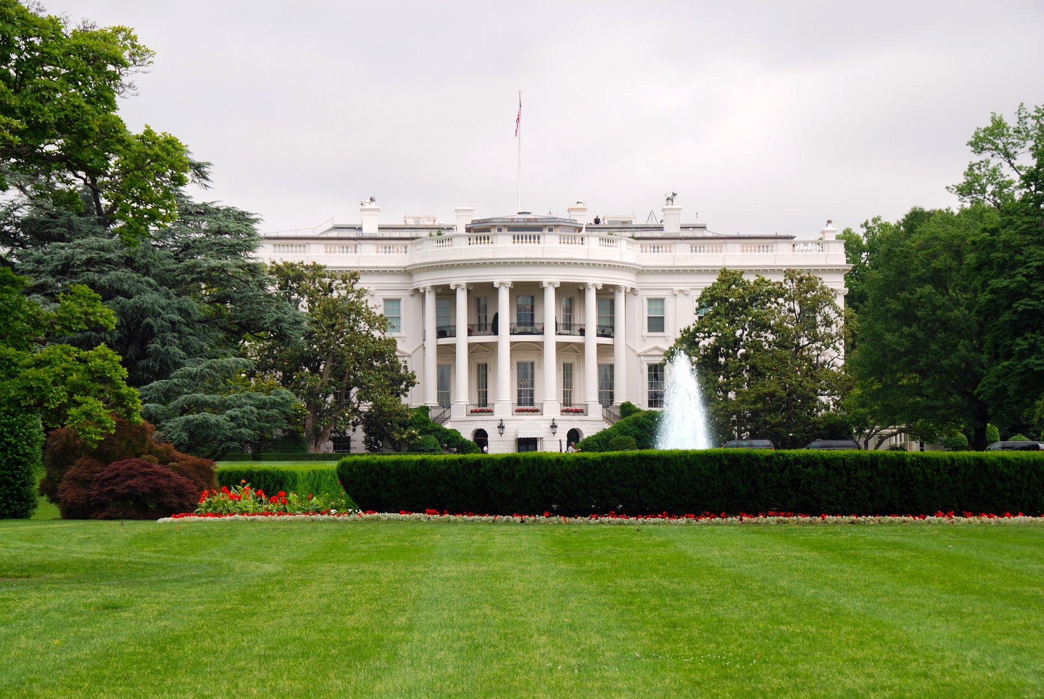 The exterior of the White House.
