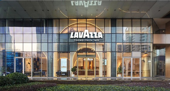 The outside of the Lavazza flagship store in Shanghai.