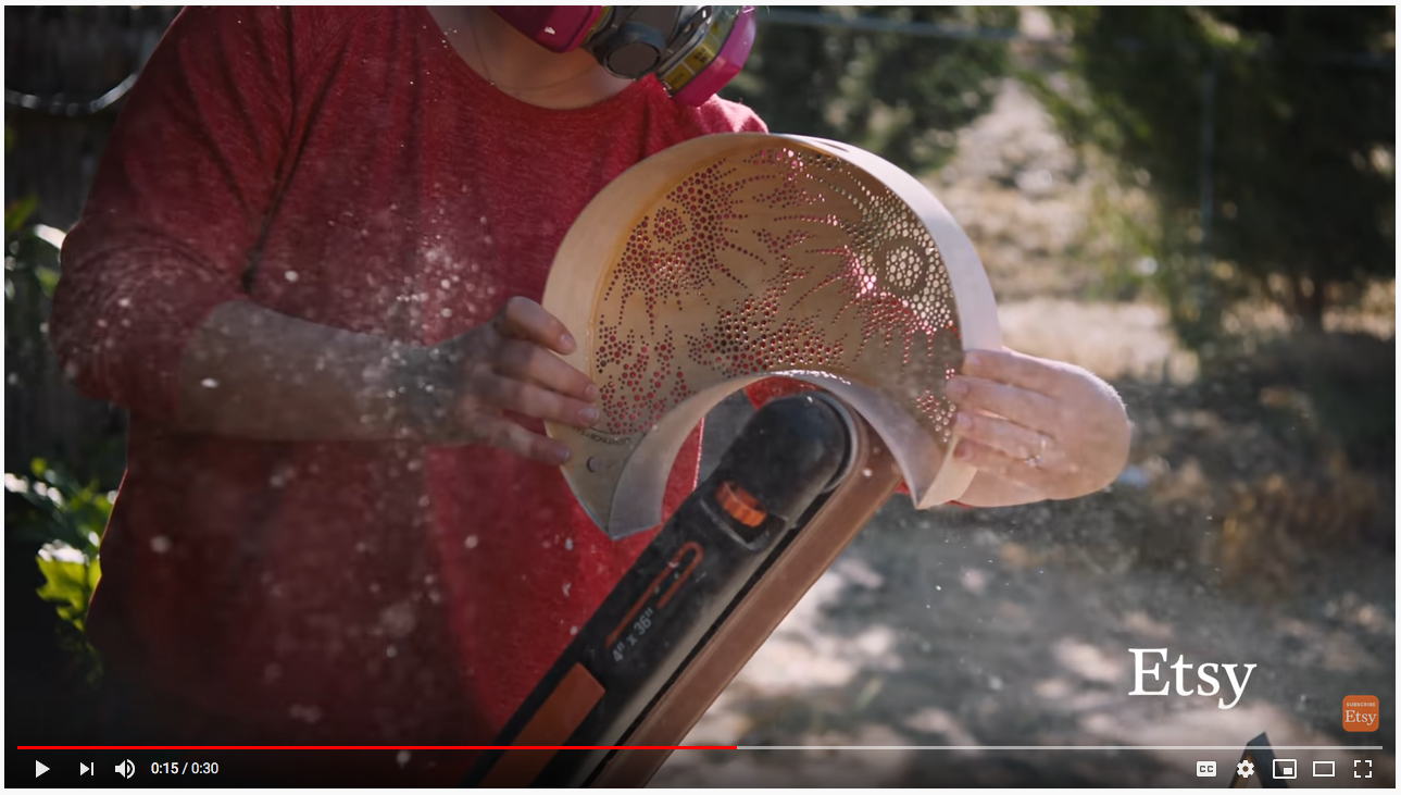 A screenshot shows Etsy's Always Open advertisement that has been airing in support of its sellers.