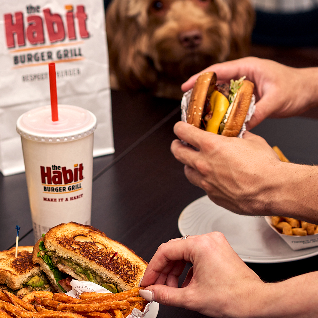 An assortment of menu items from the Habit Burger Grill.