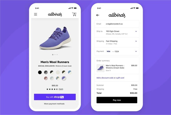 Shopify's Shop app.