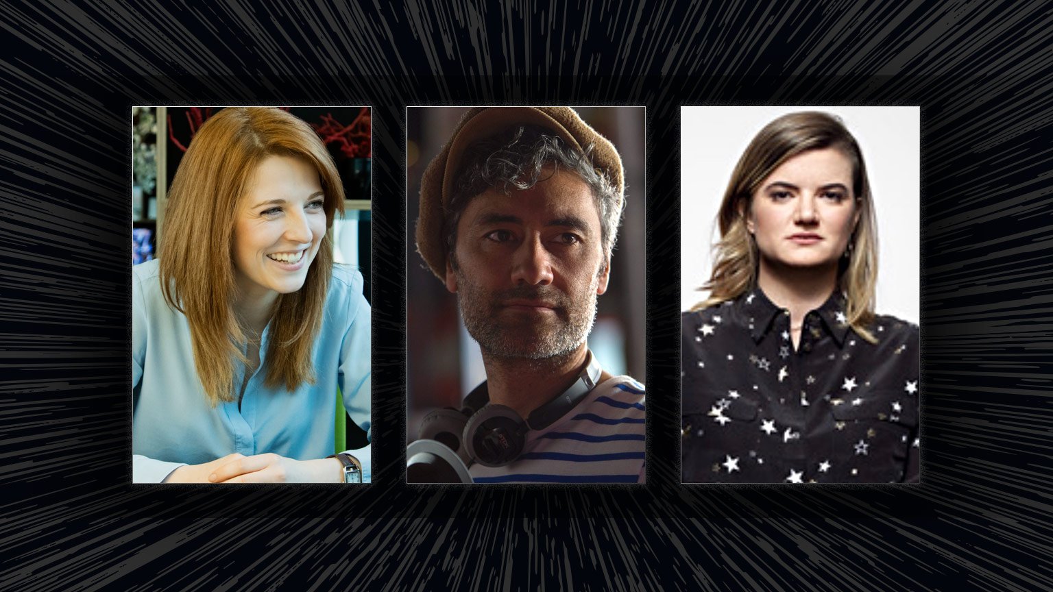 Headshots of Krysty Wilson-Cairns, Taika Waititi, and Leslye Headland.
