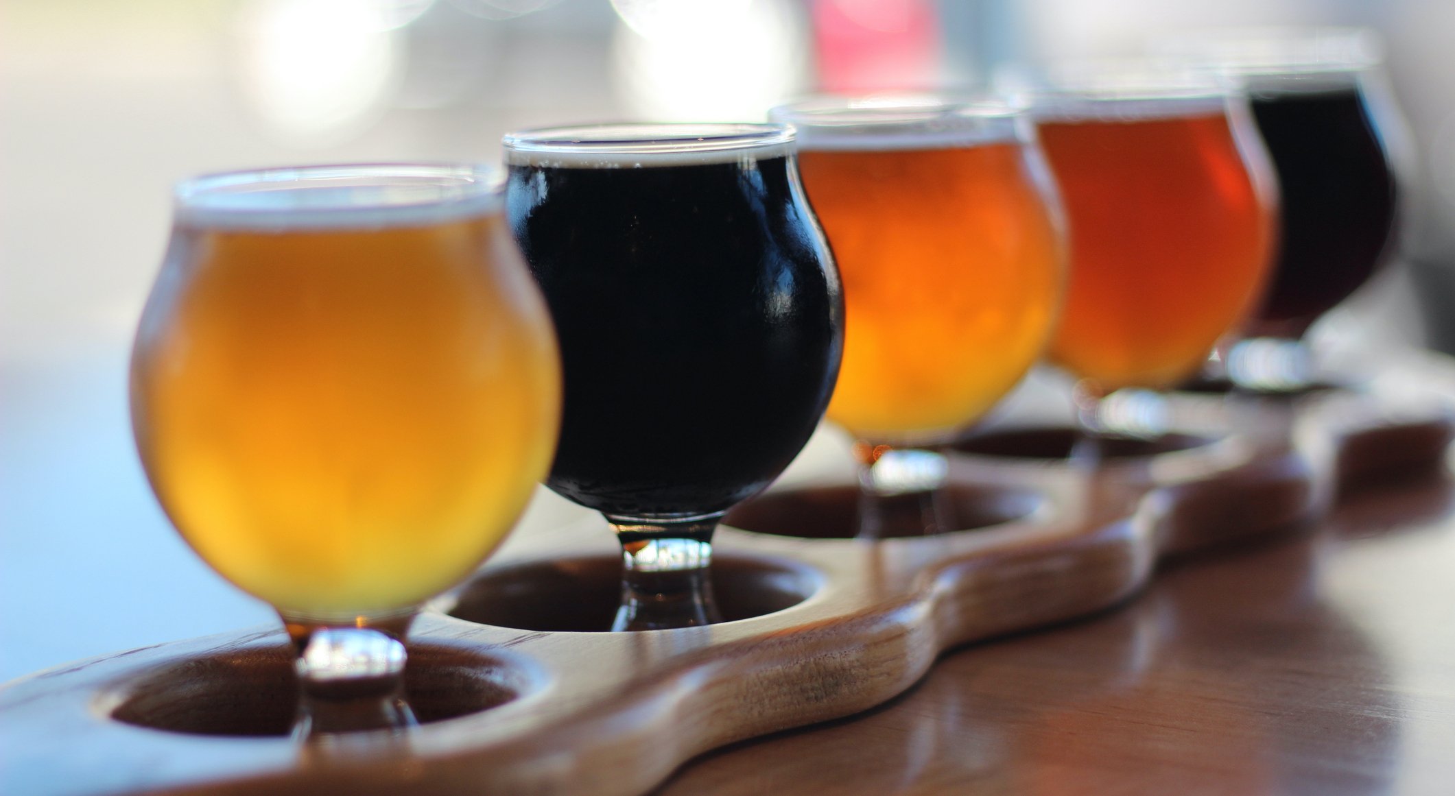 A flight of beer