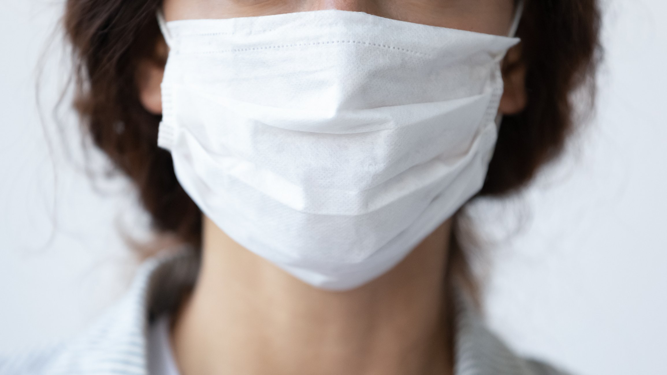 Surgical mask close up.