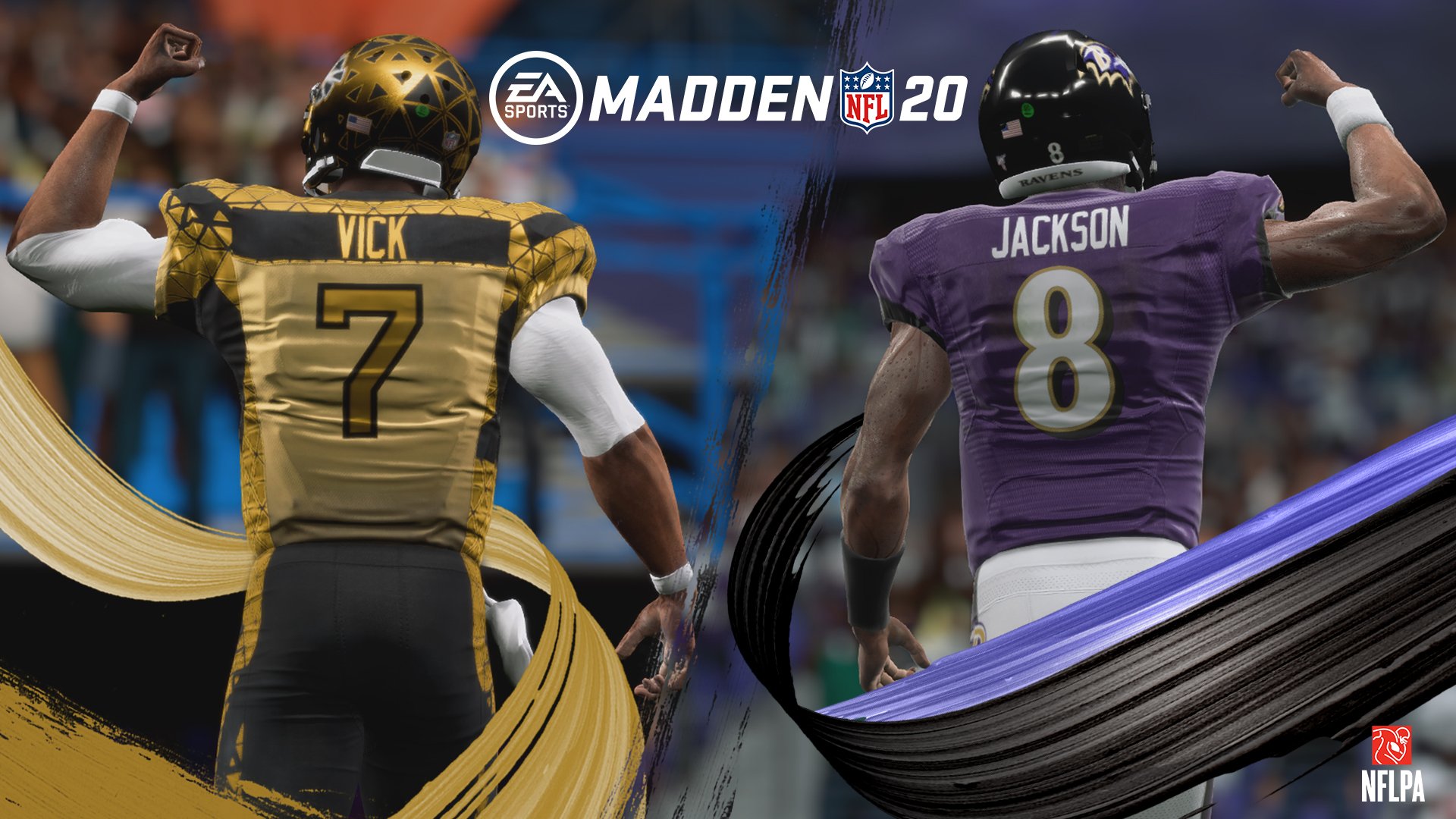 Two real life NFL players depicted in EA's Madden NFL 20 video game.