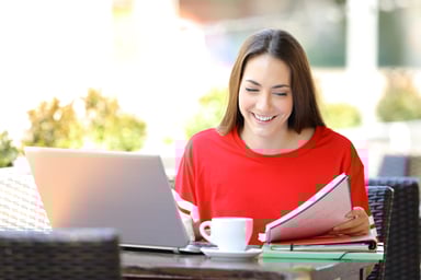 AG woman working remotely
