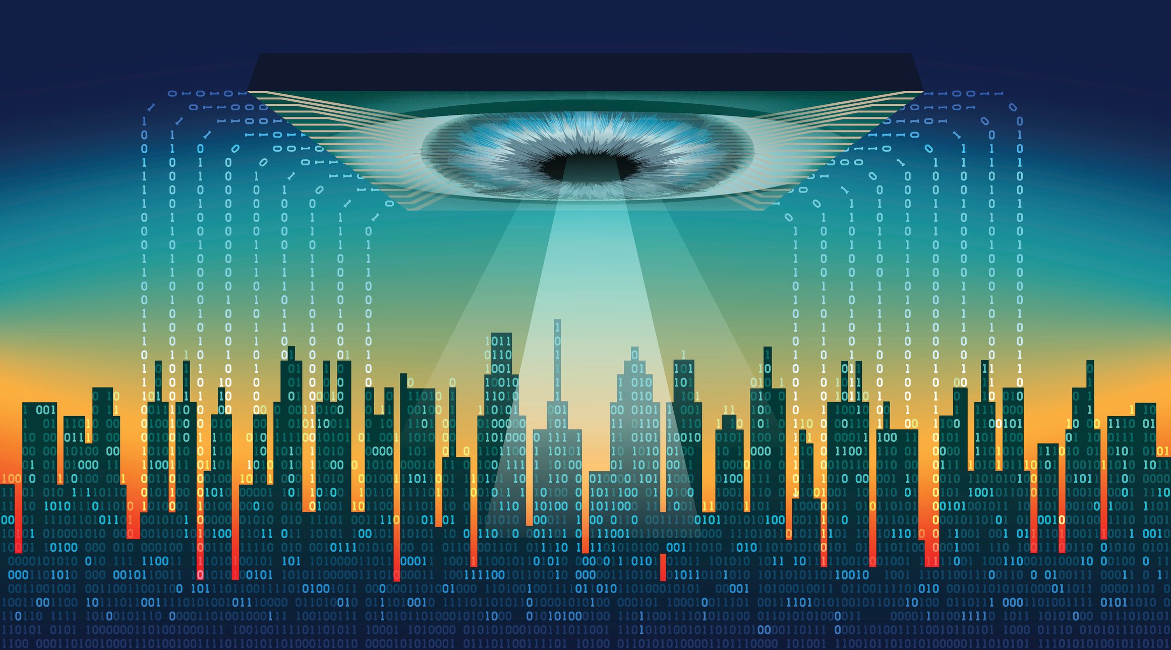 Eye in the sky looking down on a city