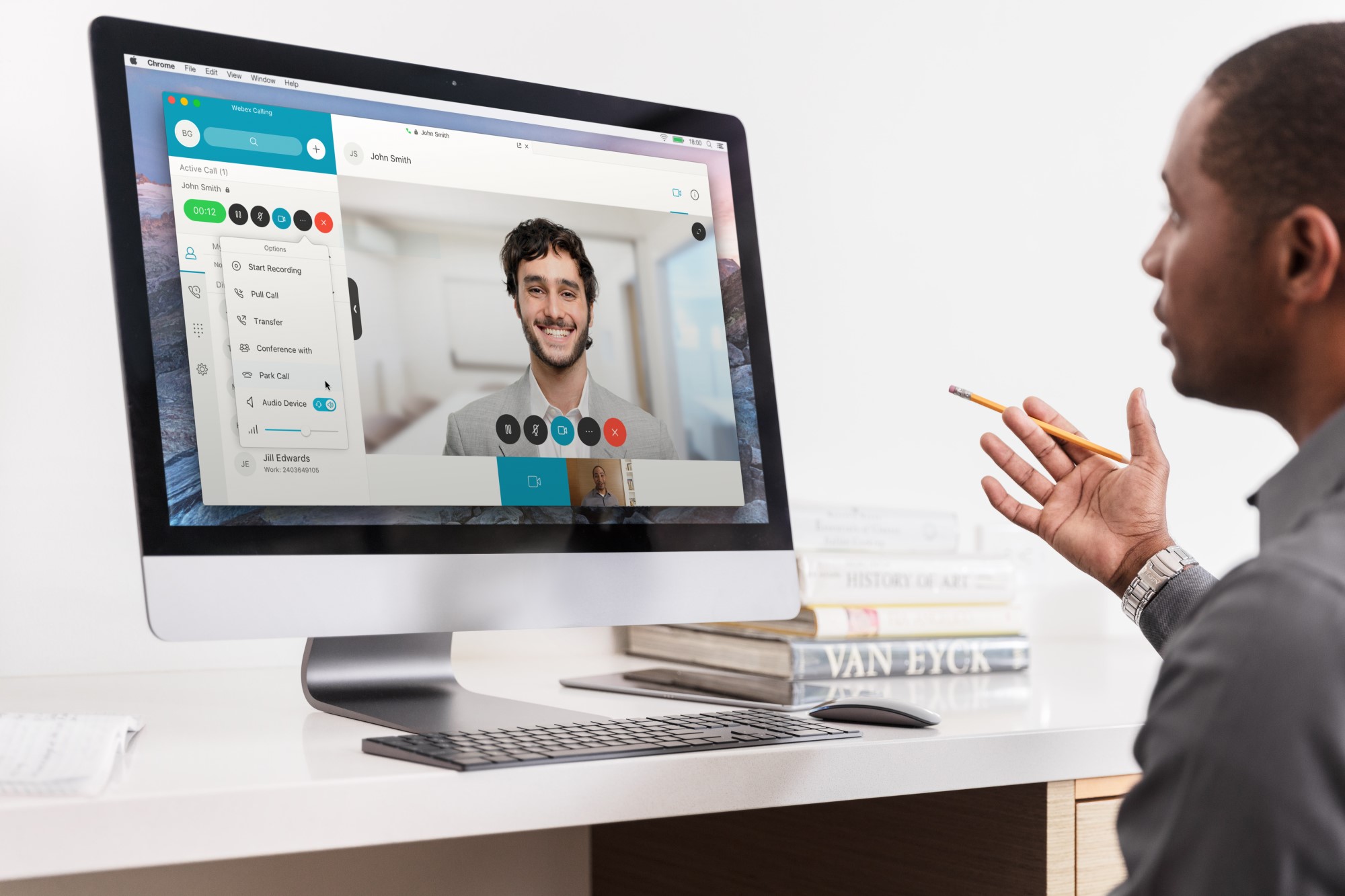 Cisco's WebEx video conference software.