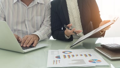 colleagues working online together