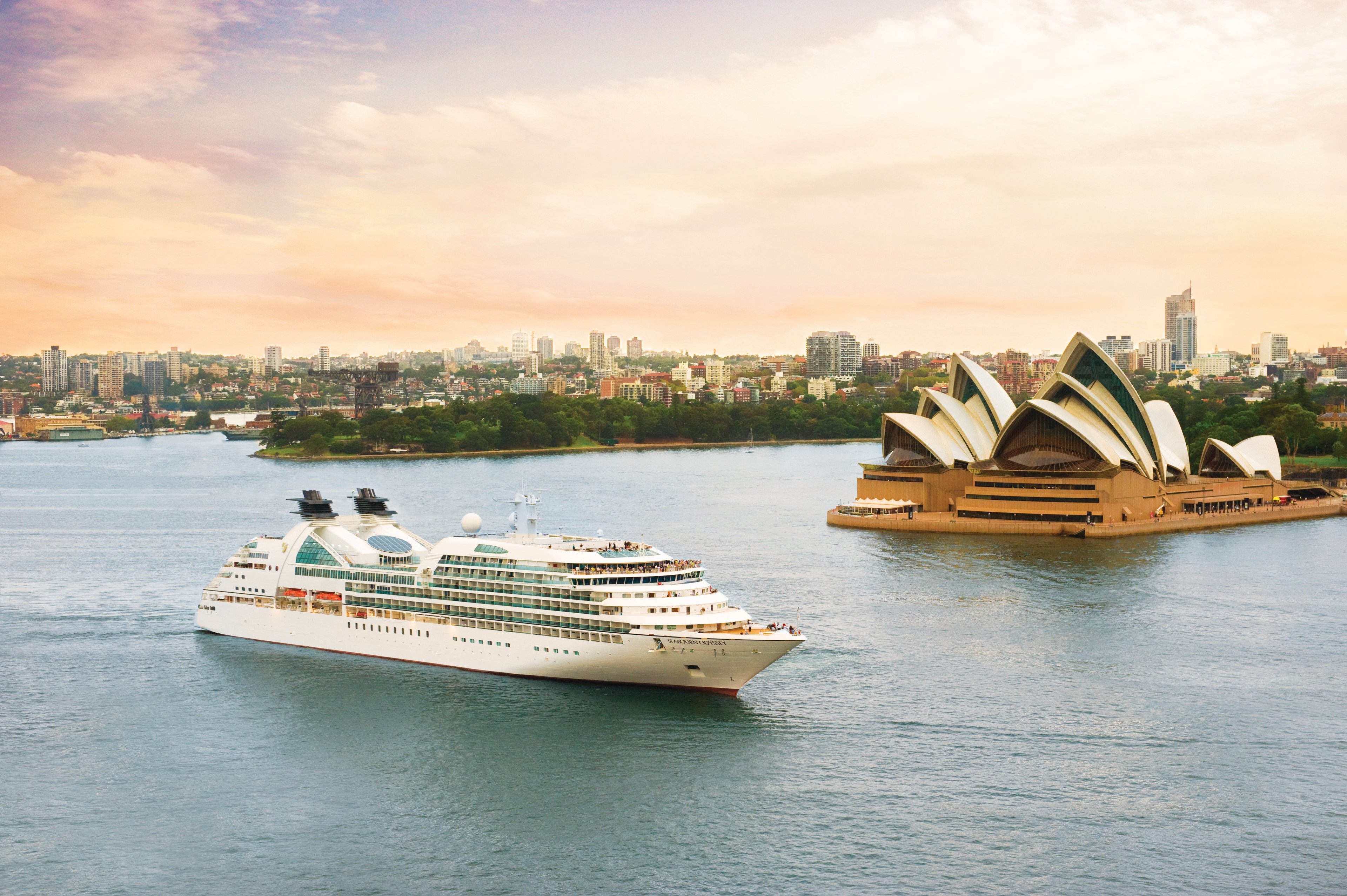 Carnival ship Seabourn Odyssey in Sydney, Australia.