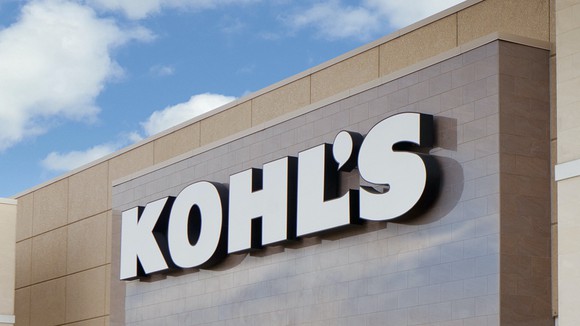 A Kohl's sign on the outside of a store.