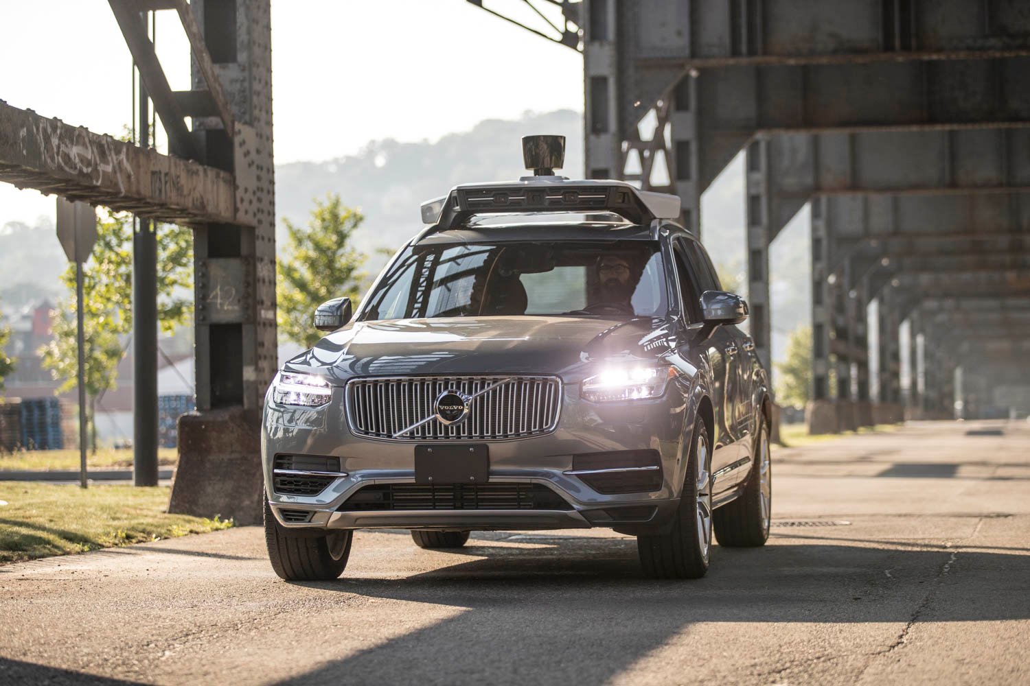 A vehicle powered by Uber's driverless technology