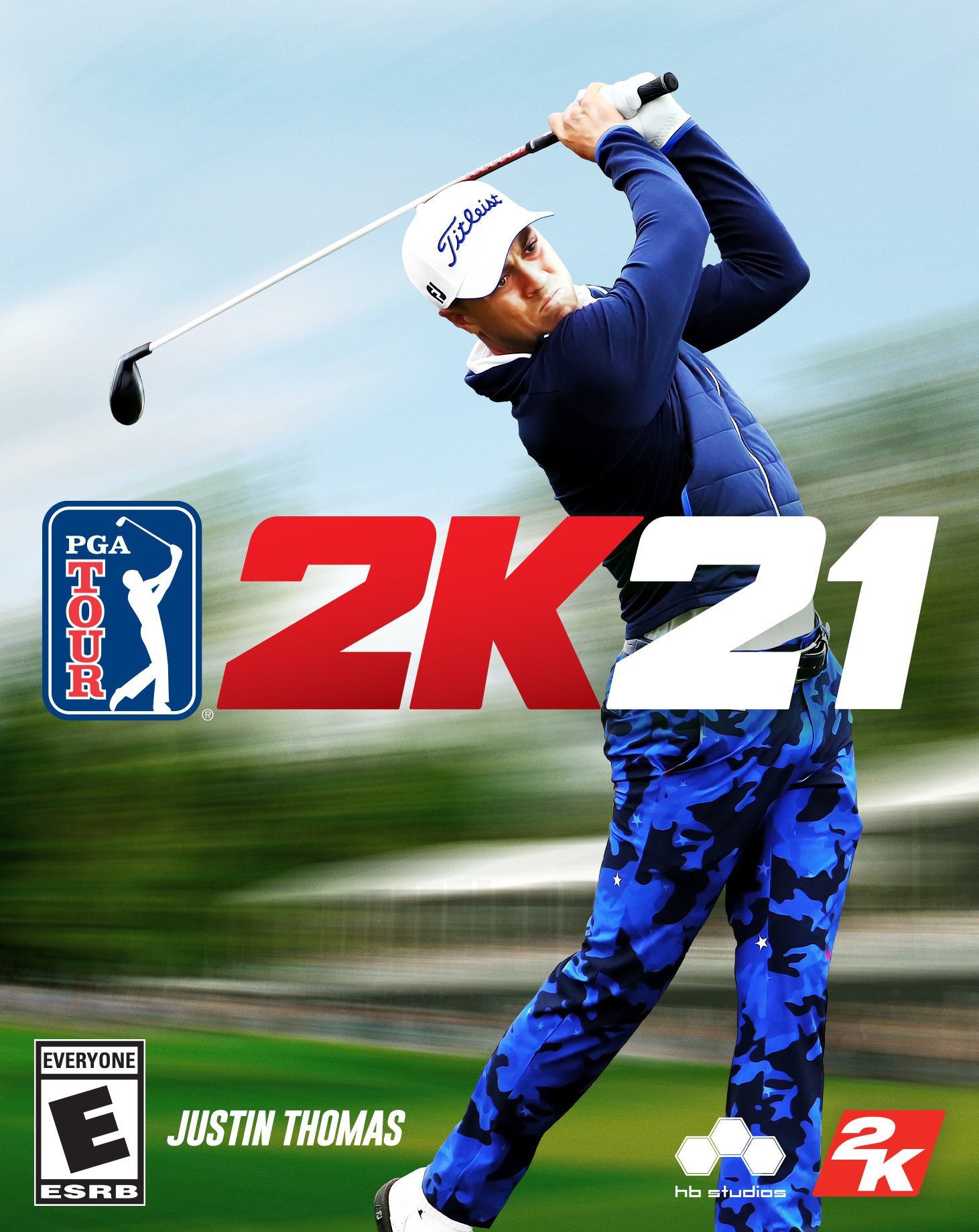 The cover of Take-Two Interactive's PGA Tour 2K21 game, featuring golfer Justin Thomas.