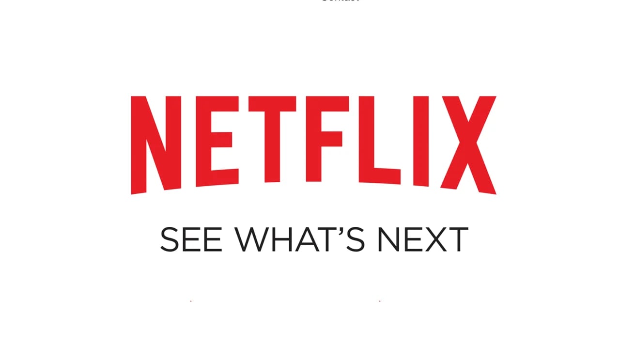 Netflix logo in red, with tagline below.
