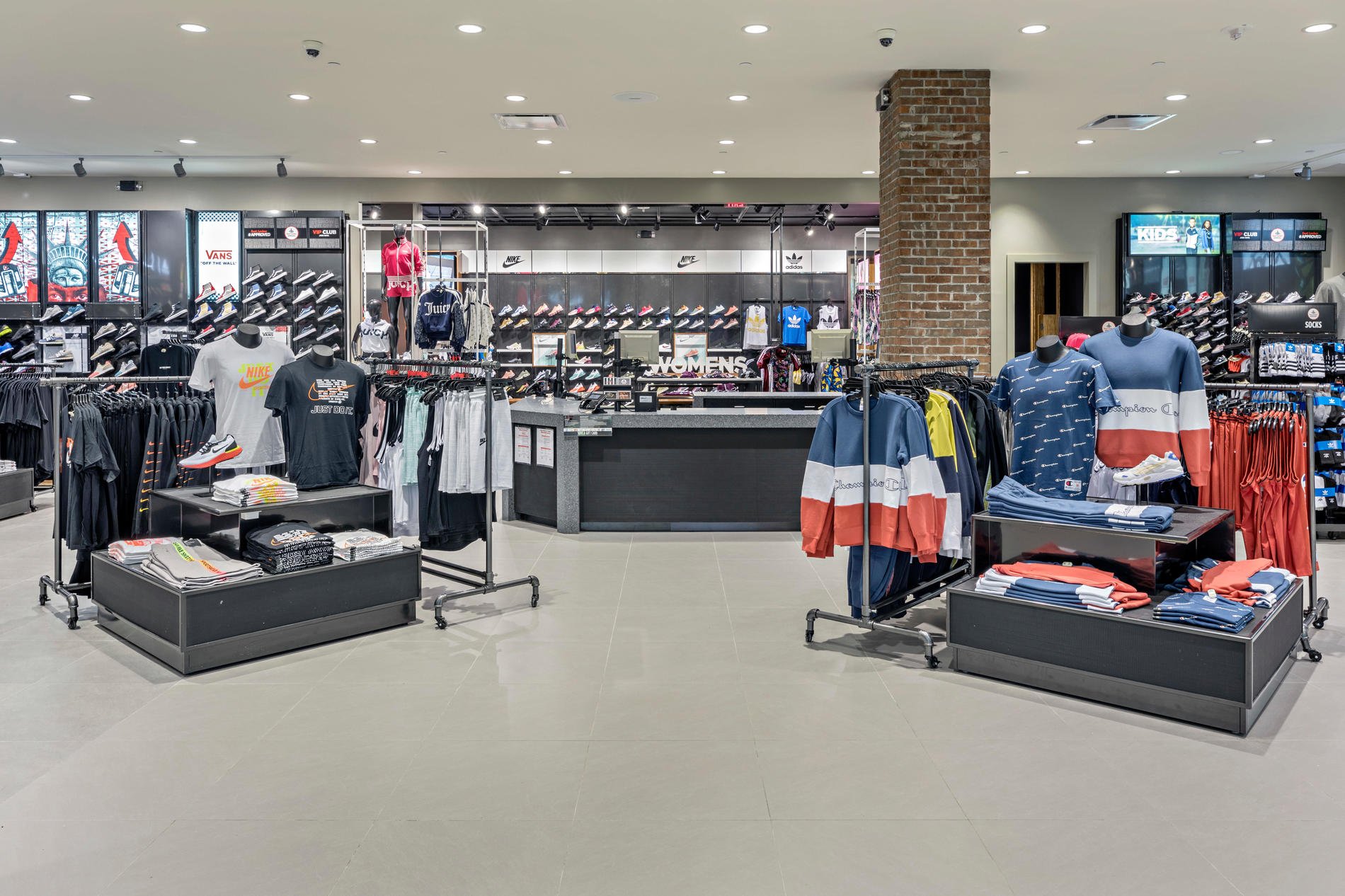 Interior of a Foot Locker store.