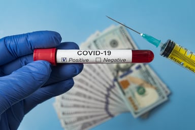 COVID vaccine dollars bills