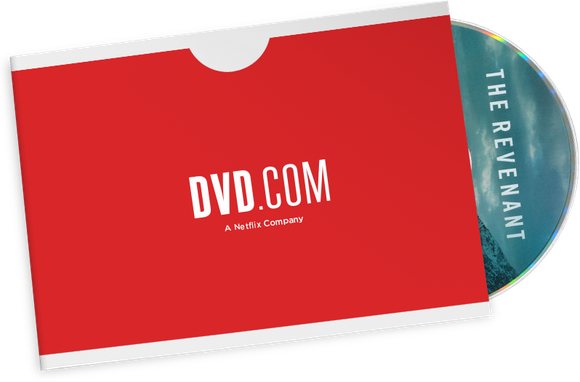 A Netflix red mailer with a disc for The Revenant poking out.