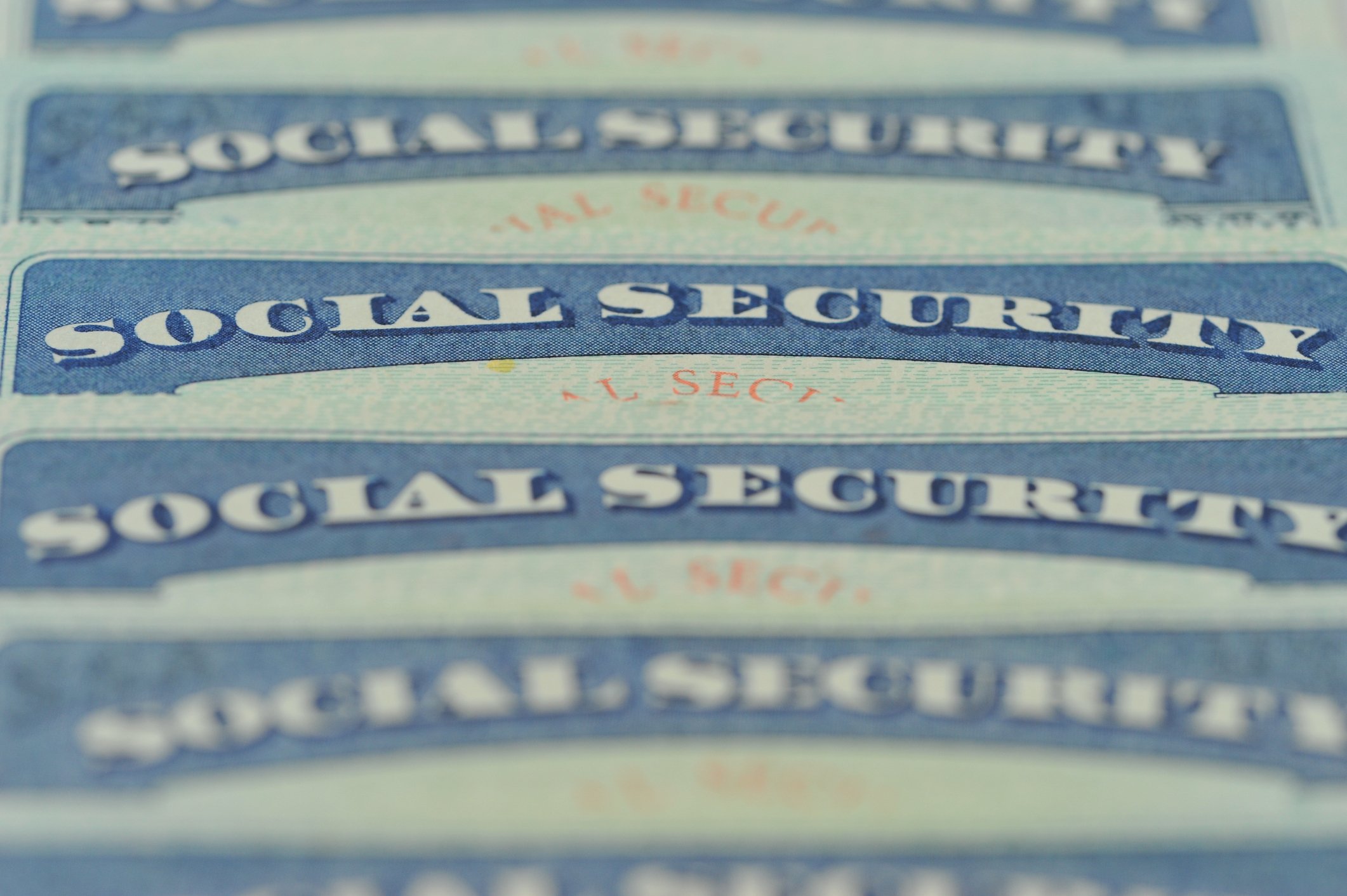 A stack of Social Security cards
