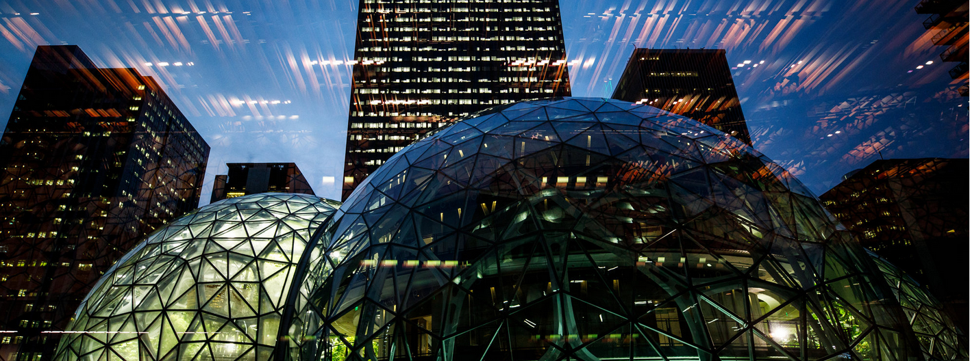 The spheres at Amazon's headquarters complex.