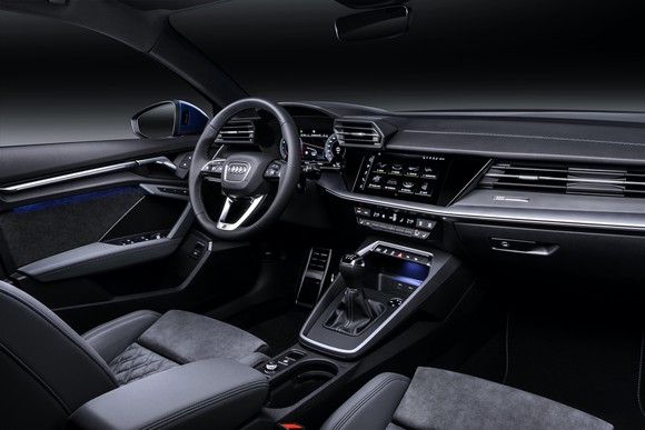 Interior of an Audi A3 sedan