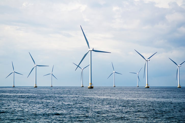 An offshore wind farm.
