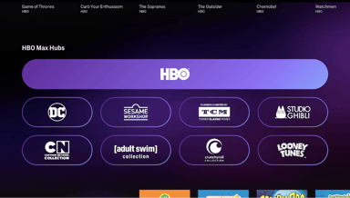 HBO Max Hubs - tvOS