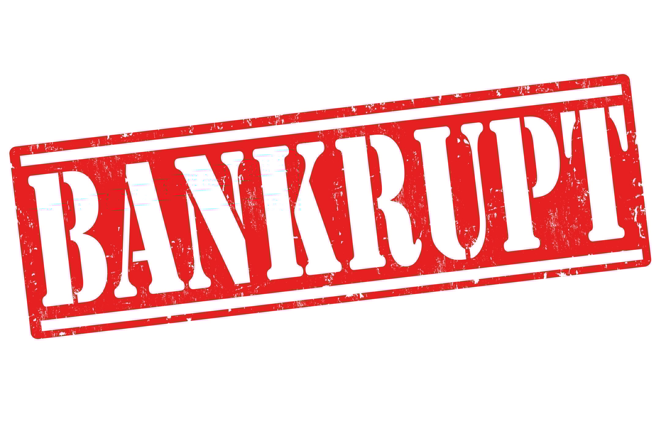 Red bankrupt stamp