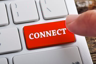 Finger over Connect keyboard button