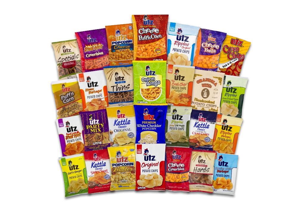 Utz snacks selection