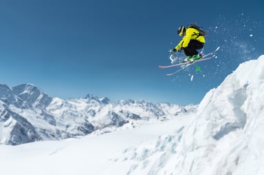 Skier in the Mountains