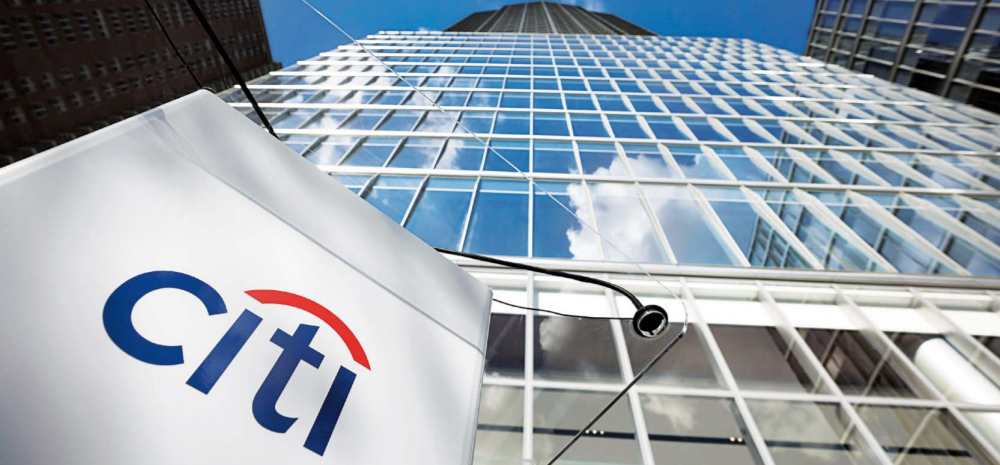 Outside of a Citigroup building