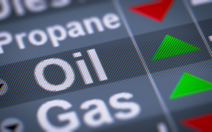 Screen shot of oil and gas prices.