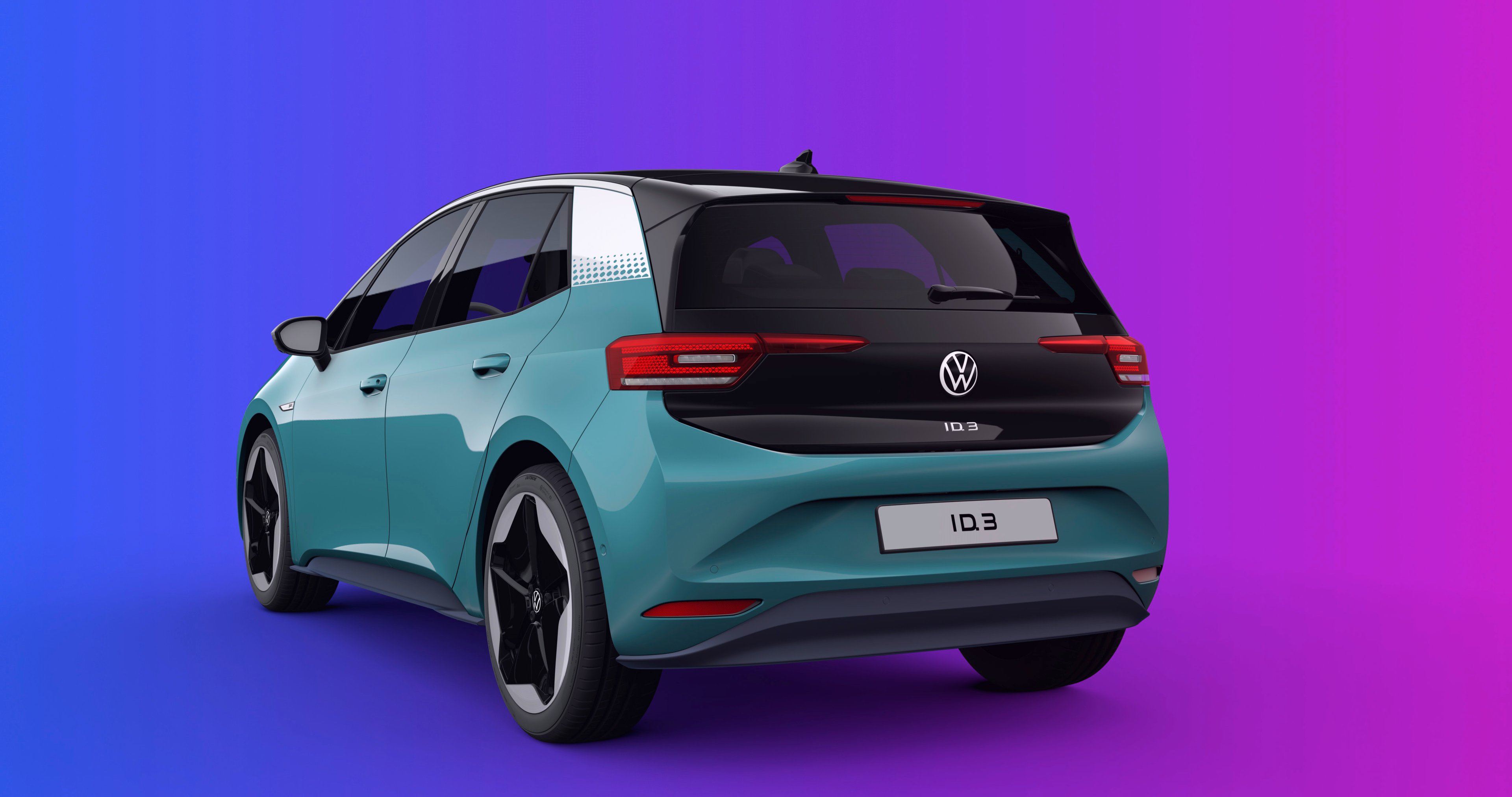 Volkswagen ID.3 hatchback seen from behind