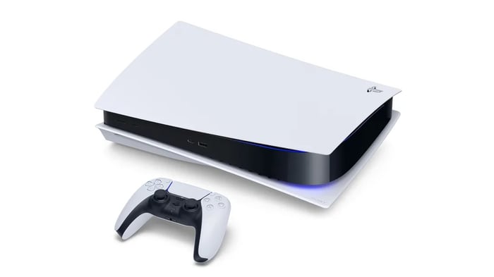 Sony's PlayStation 5 console and controller.