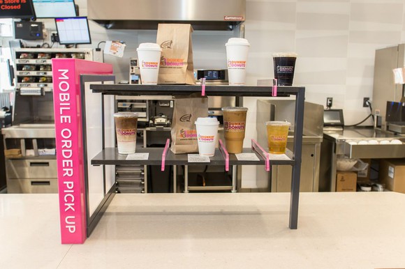 Dunkin' order pickup. 