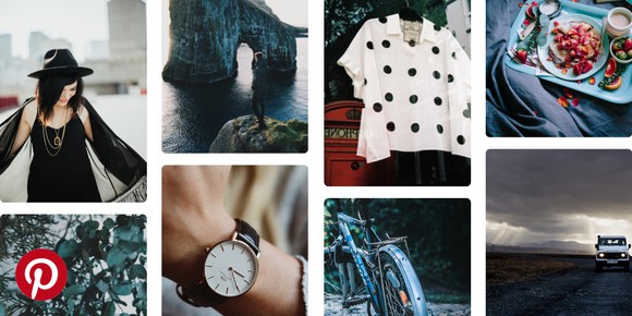 A collage of clothing, food, and travel pictures from Pinterest.