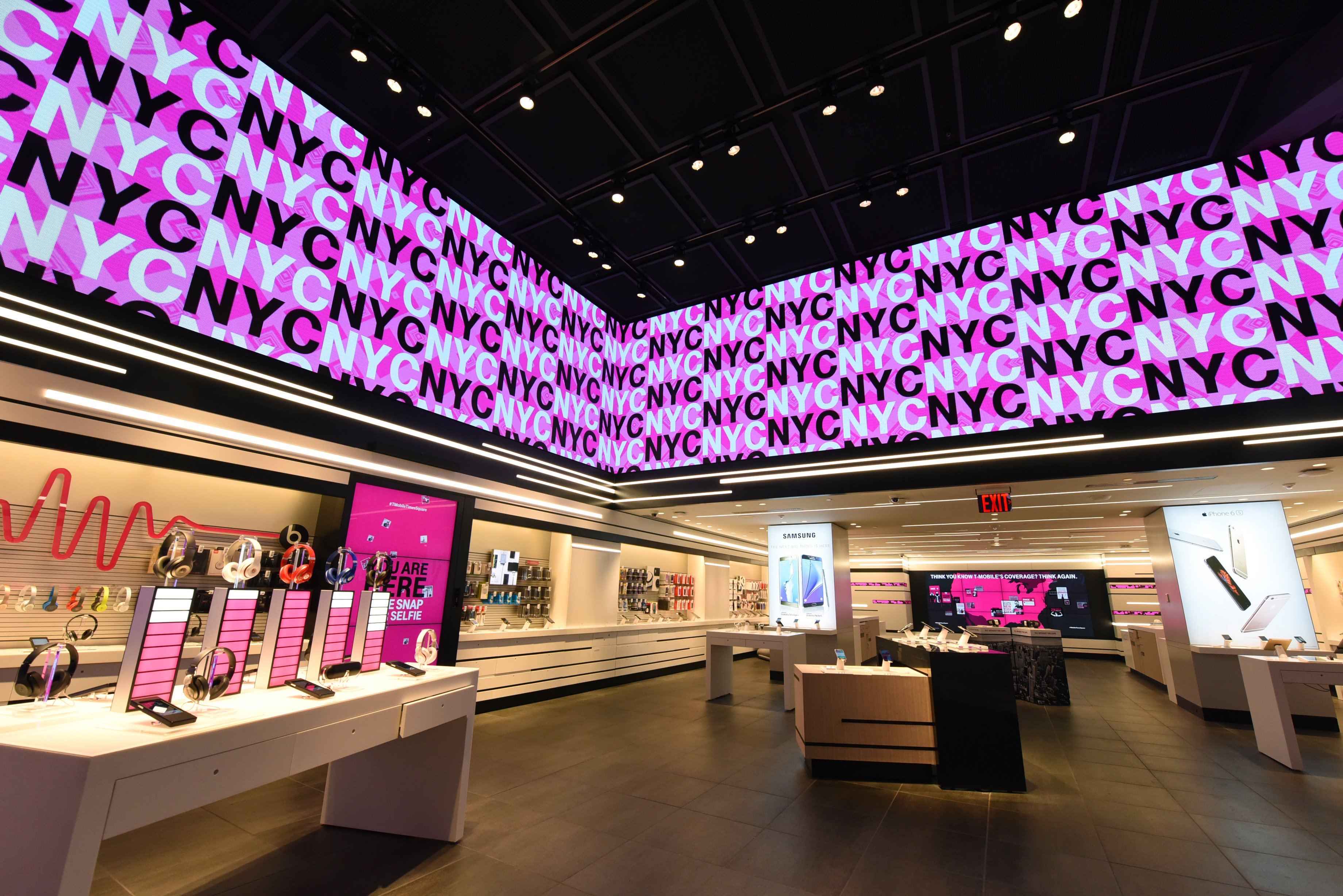 Interior of a T-Mobile store in New York City