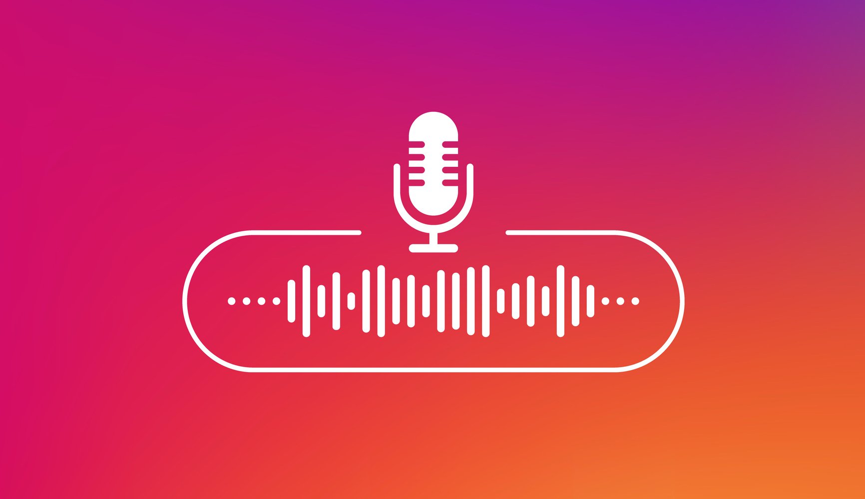 Microphone icon over a sound wave