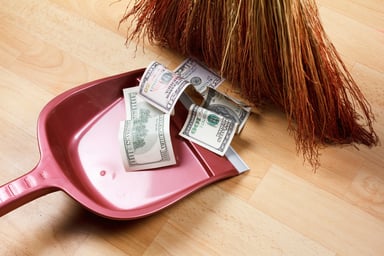 Getty Money Sweep Broom Dustpan