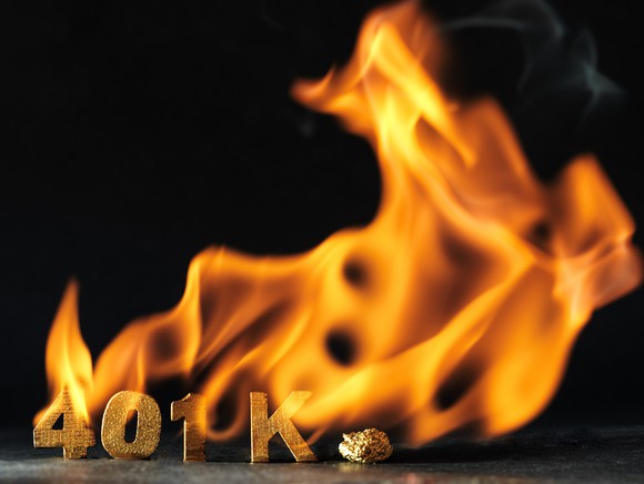 Representation of a 401k burning