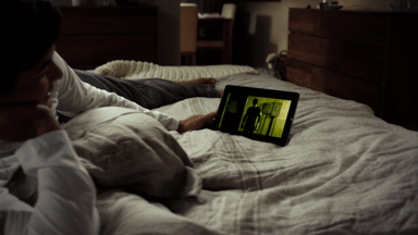 Netflix tablet bed