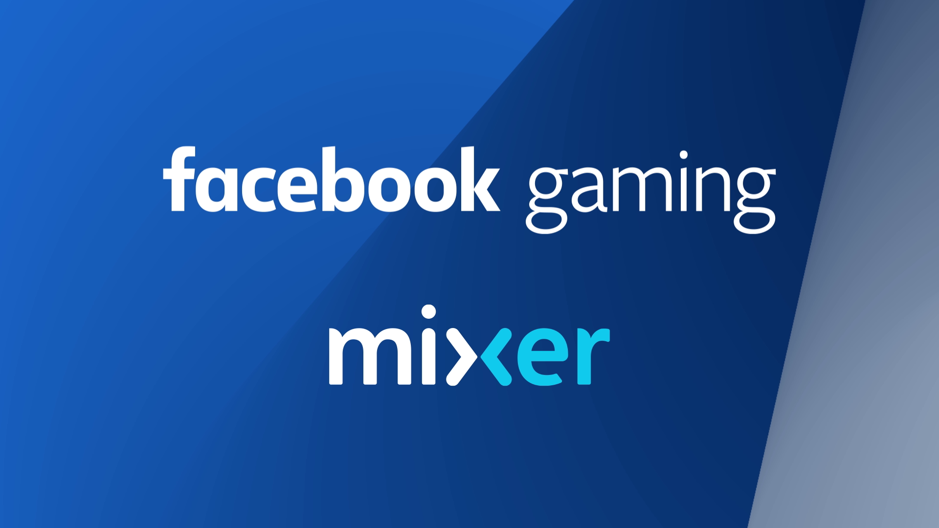 The logos for Facebook Gaming and Mixer.