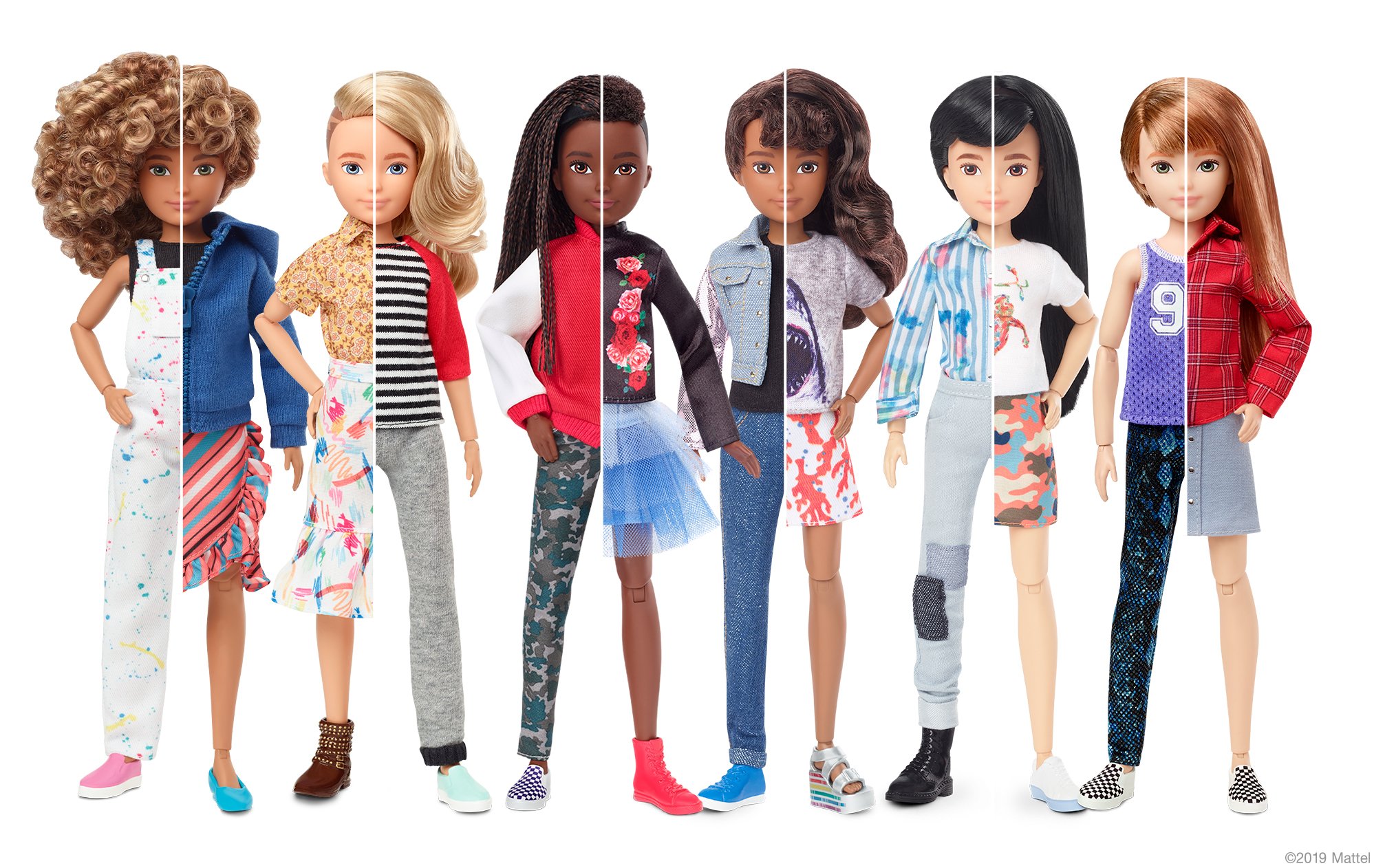 Mattel dolls.